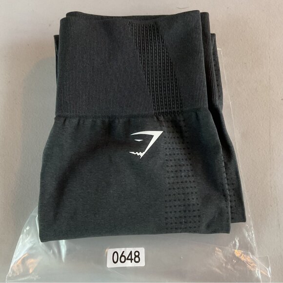 NWOT Gymshark Black Seamless High-Waisted Leggings M - Stretchy & Breathable Act - Picture 7 of 9